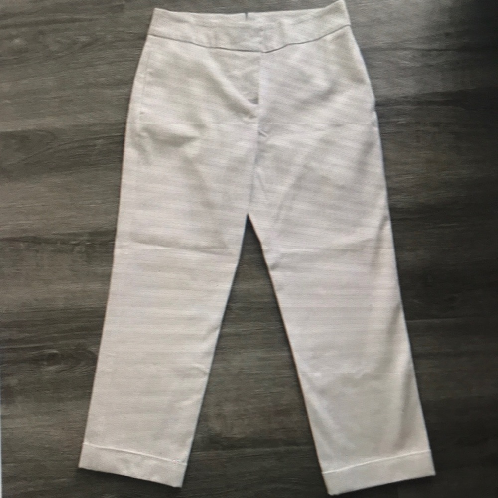 Missoni women’s cuffed straight leg high waist cotton white pants size 27
